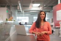 woman leader Woman at desk working in office 